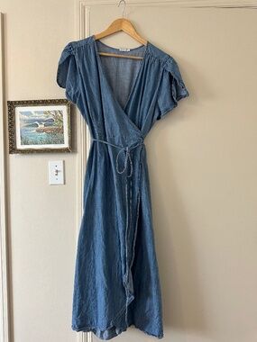 Gap Denim wrap dress